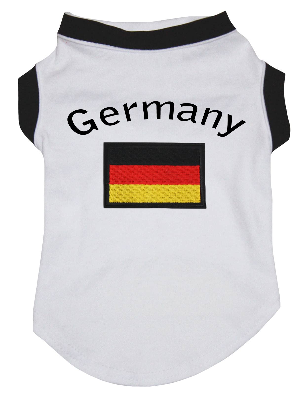 Chemise pour chien Allemagne XXL à ourlet noir et blanc haute résistance