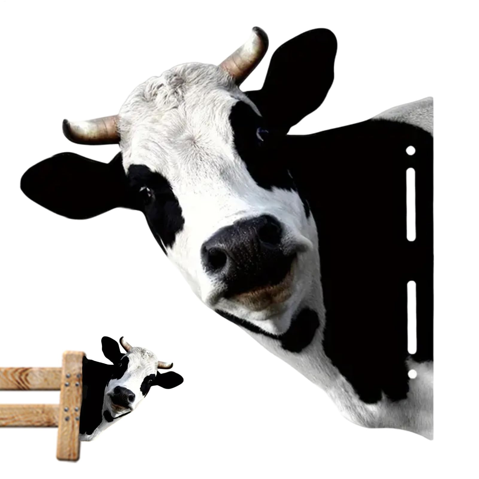 Décoration de pelouse de bétail en métal forgé pour mur de ferme