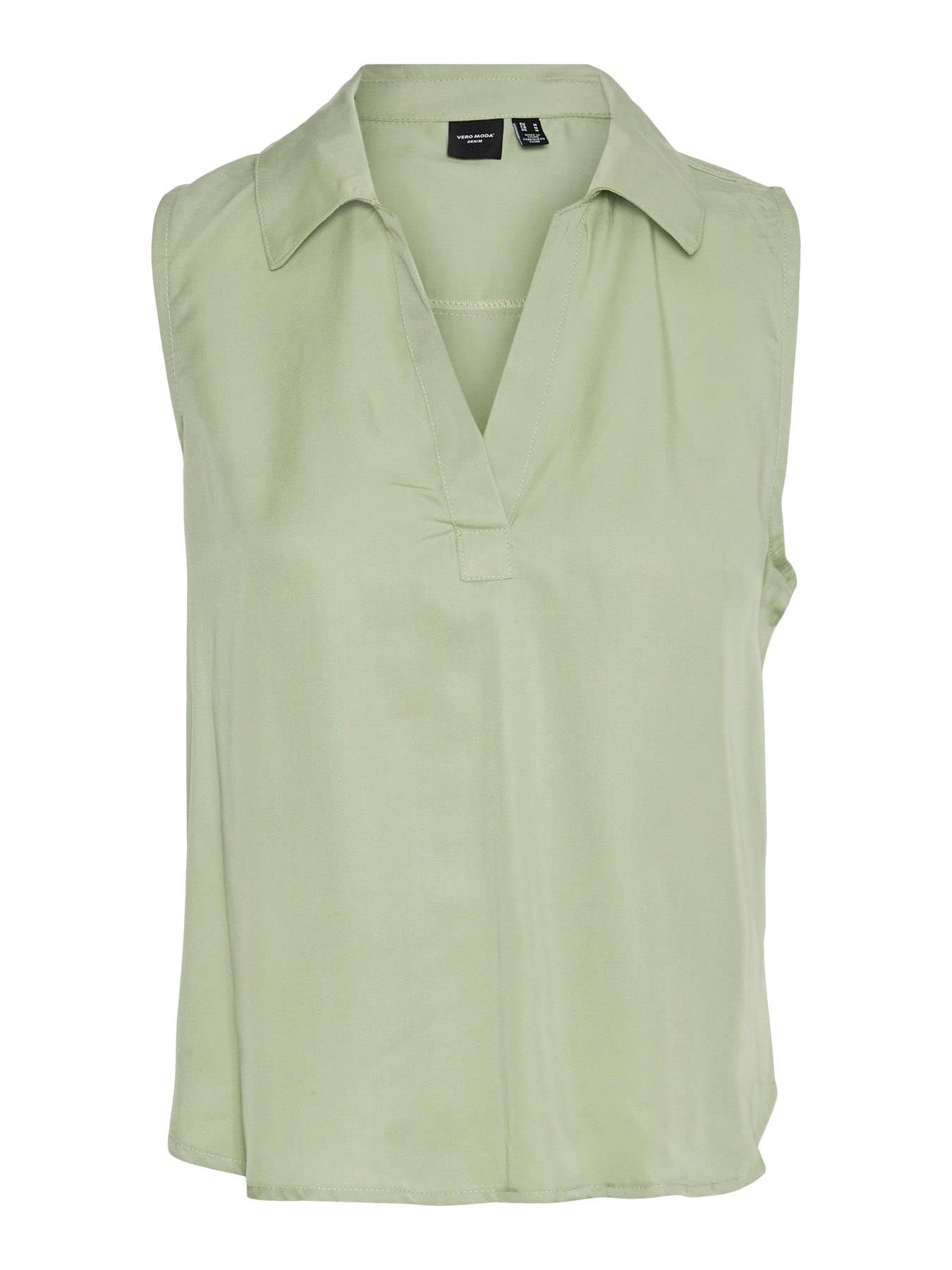 VERO MODA Damen Vmmarijune Ss Deep V-Neck Top – Weiches T-Shirt Mit V-Ausschnitt, Reguläre Passform