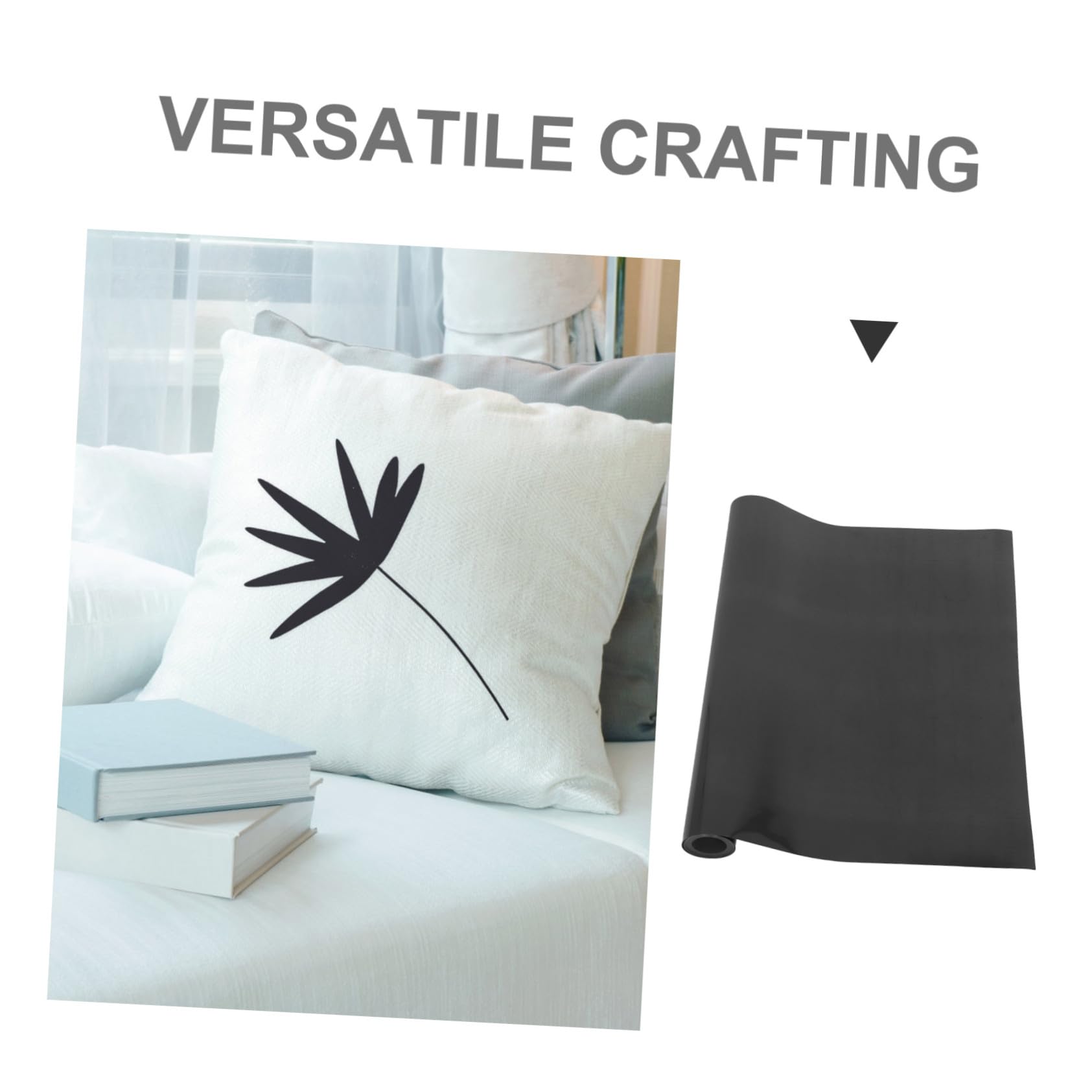 SHINEOFI 6m Schwarze Transferfolie Matte für Textilien Geeignet zum Aufbügeln T-Shirts und Anderen Stoffen DIY-transferfolie für Kleidungsprojekte und Geschenkideen