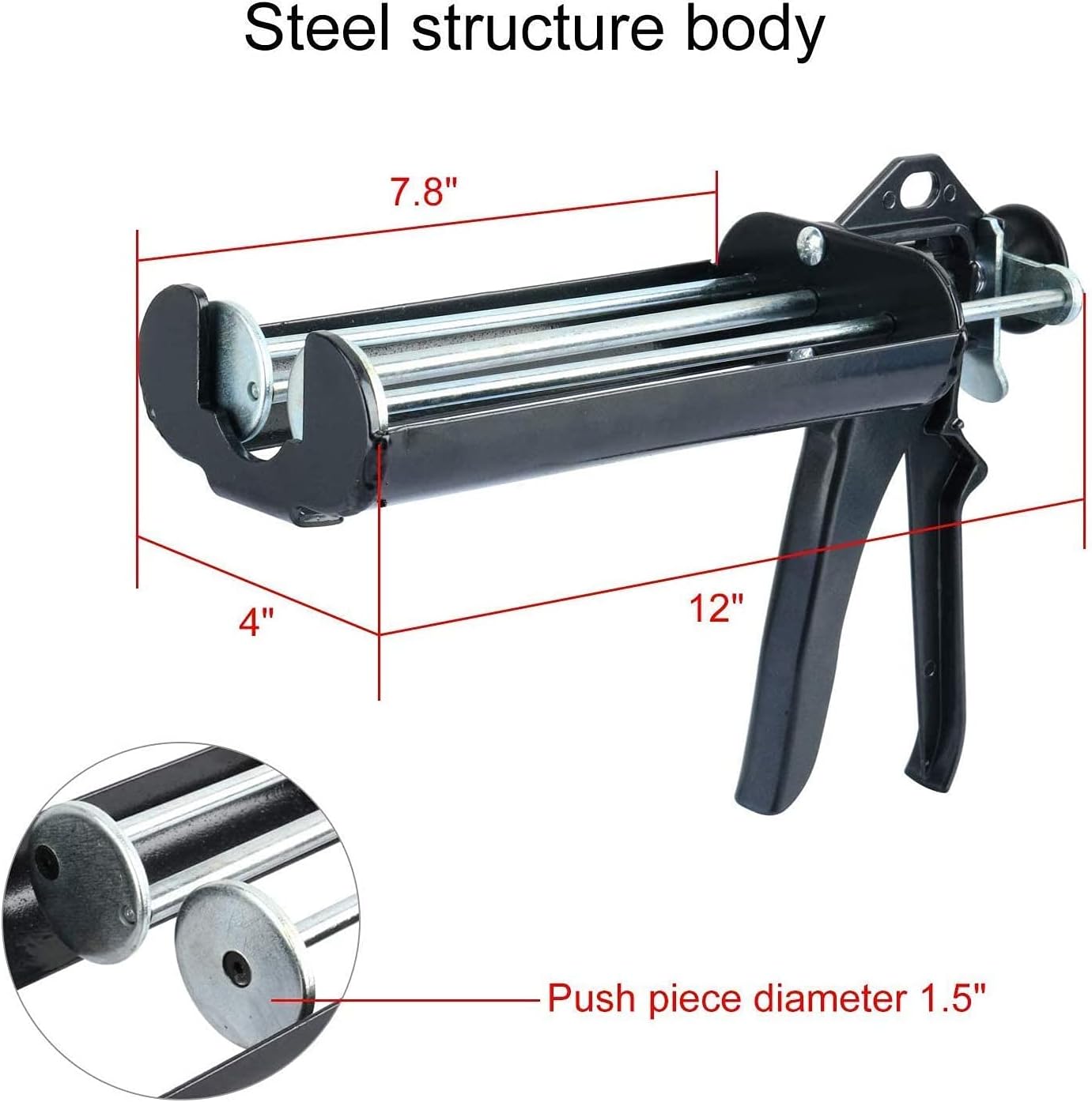 Pistolet À Calfeutrer À Deux Composants, L'adhésif Époxyde Applicateur, Pistolet À Calfeutrer À Double Cartouche Avec Prise Confortable, (1: 1 Rapport De Mélange) Composant Adhésif Double Cartouche