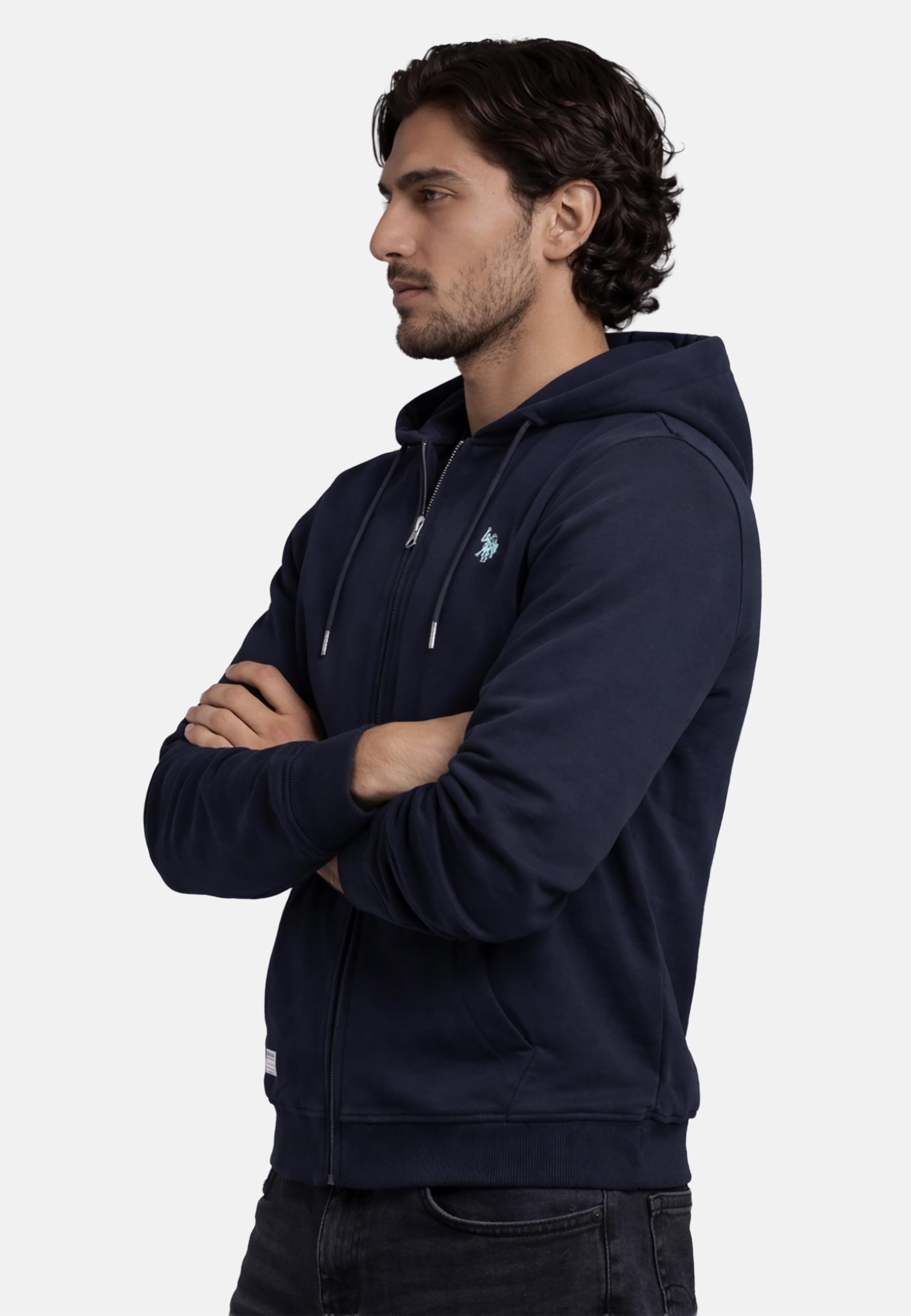 U.S. POLO ASSN. Herren Sweatjacke (S-XXL) - 100% Baumwolle mit Kapuze, Langarm P027
