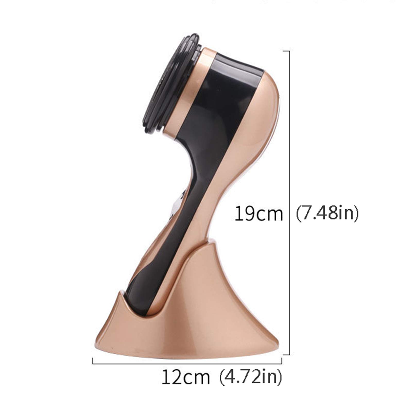 Cepillo eléctrico para pulir zapatos, máquina de limpieza multiusos portátil con 7 cabezales de cepillo de repuesto, recargable por USB, color dorado