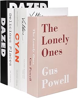 Lot de 5 livres décoratifs créatifs pour la décoration de la maison, livre décoratif tendance avec design de livre réaliste, faux livres d'affichage pour la décoration de la maison, bibliothèque,