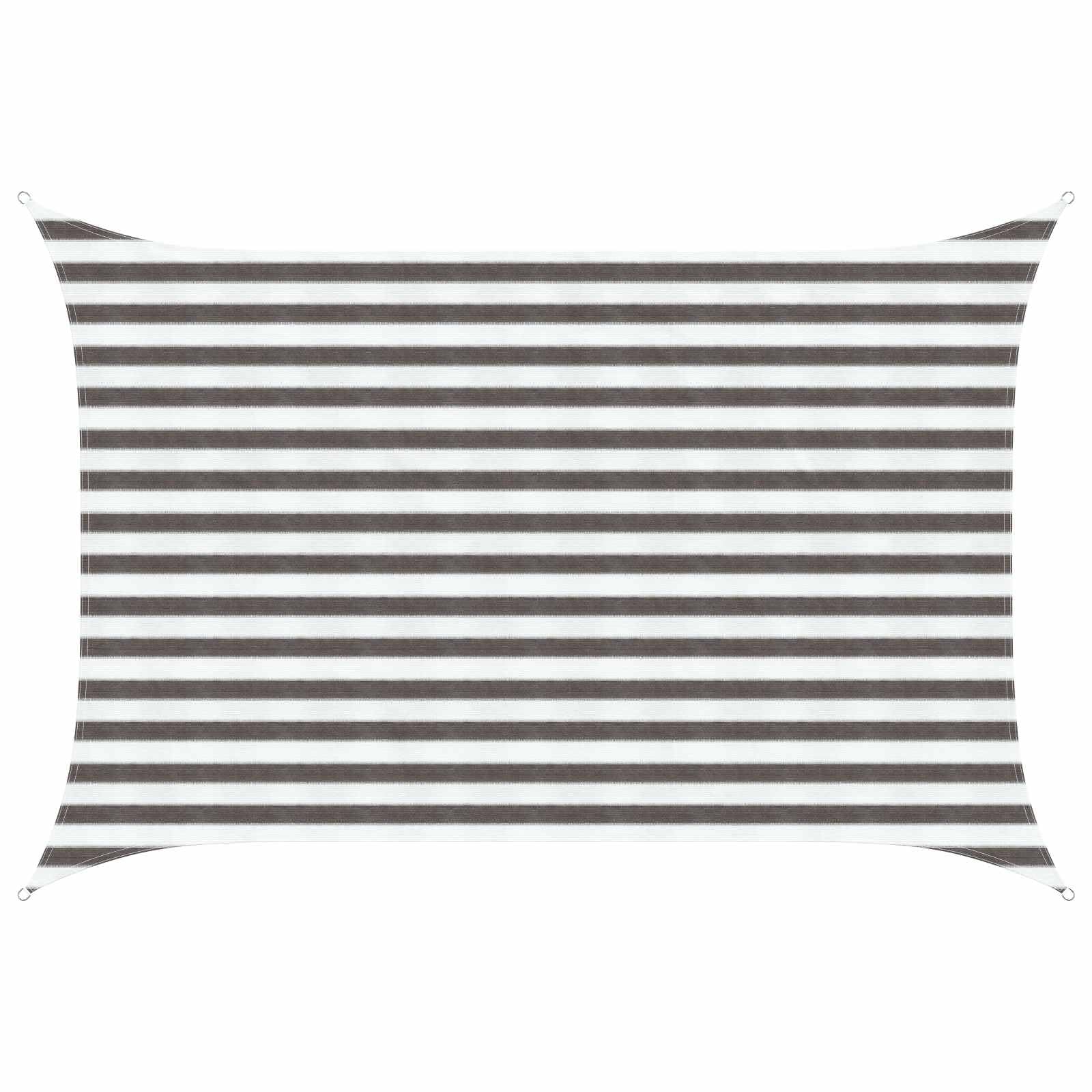 vidaXL Sunshade Sail Light Grey and White 2 x 3.5 m HDPE, Garden and Terrace, Modern Sunshade Sail, Outdoor Shades, UV Blocking Cover, Wind Permeable Canopy for Balconies, Awning Solutions — image 1