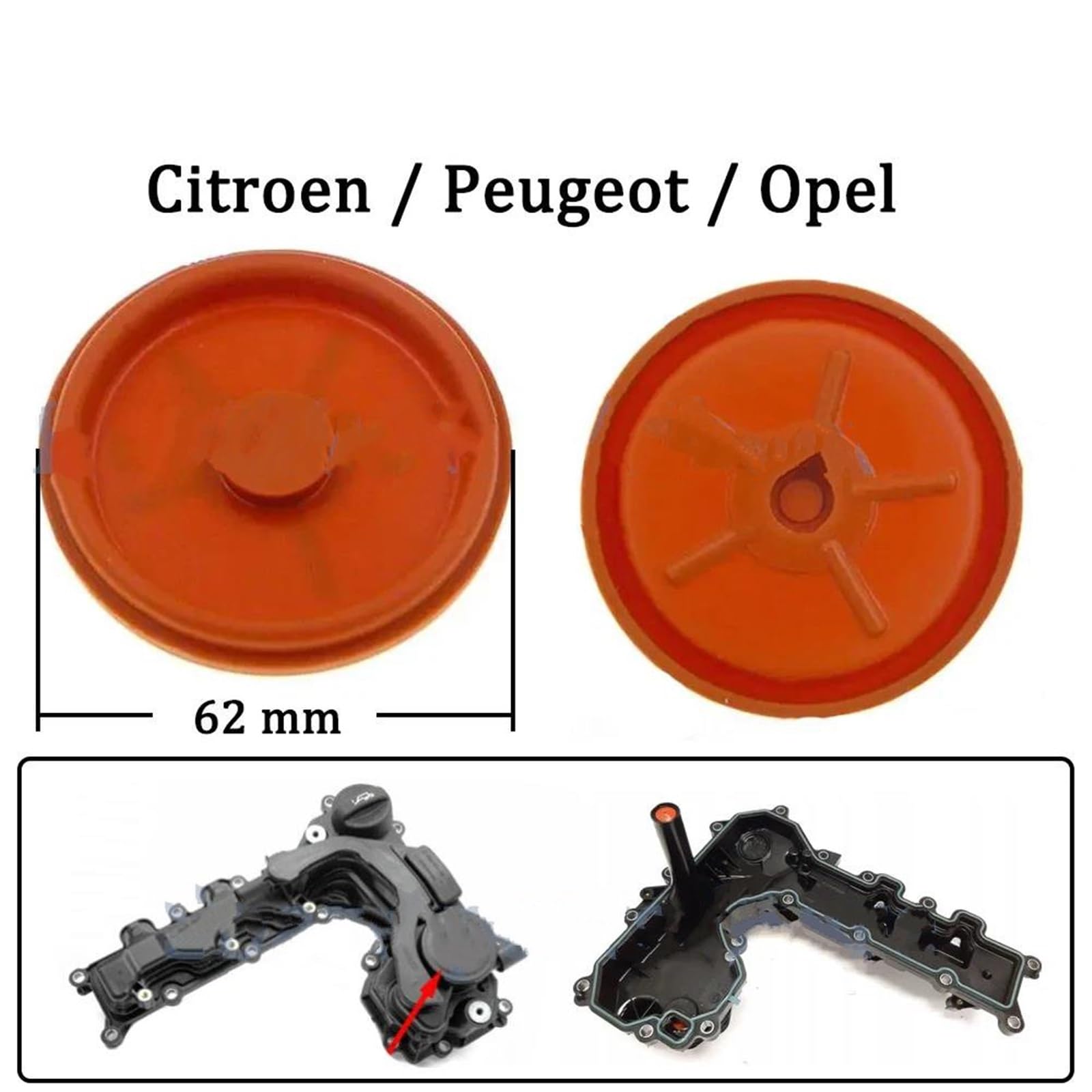 Coperchio Valvola Motore Membrana Coperchio Valvola PCV Per Peugeot Per 208 308 408 508 1.2 THP HNP EB2ADT HN05 9811687980 Coperchio valvole(1 pezzi)