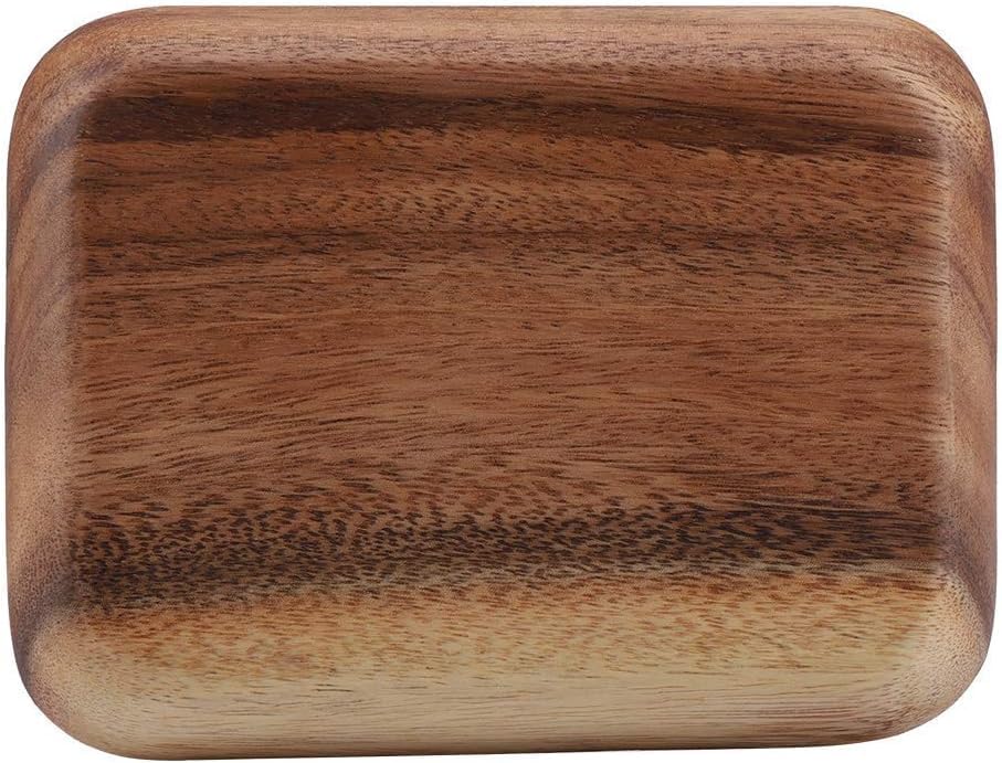 Image of Woodland Dreams Wooden Serving Platter, Sheesham Wood Rectangle Small & Cute Multipurpose Tray for Home and Kitchen Use, Nesting Tray for Breakfast, Snacks, Coffee Table, 6.5 Inch, 1 Pc,