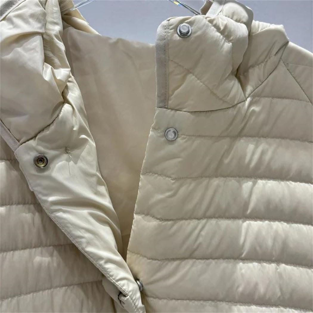 Women’s 90% White Duck Down Jacket Winter Casual Loose Warm Hooded Coat