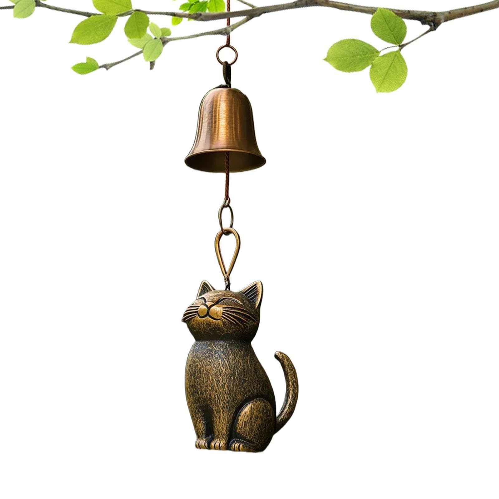 Carillon à vent chat pour harmoniser l'ambiance de votre patio ou de votre cour
