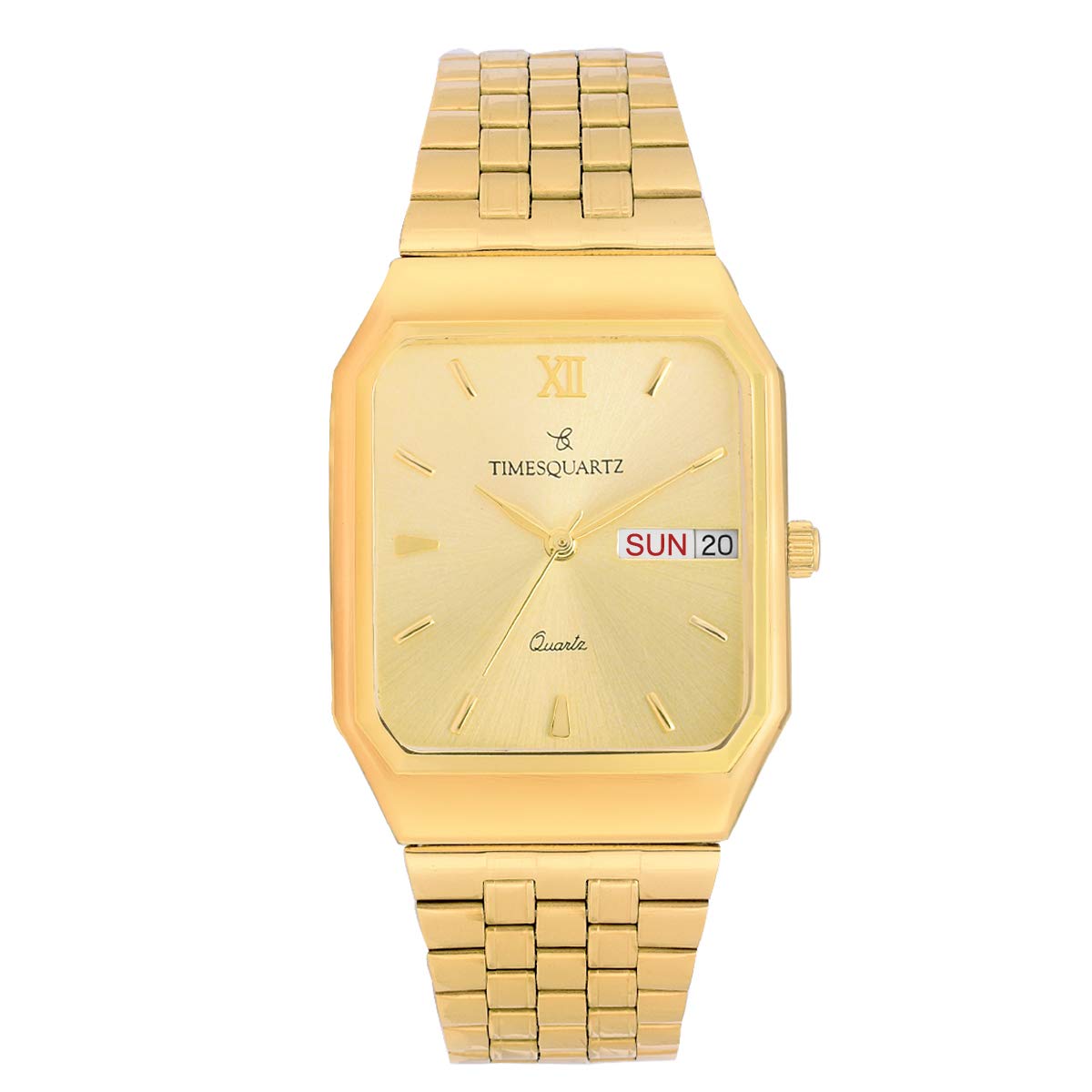TIMESQUARTZ Wrist Watch for Mens Analog Golden Dial Men's Watch - A 513