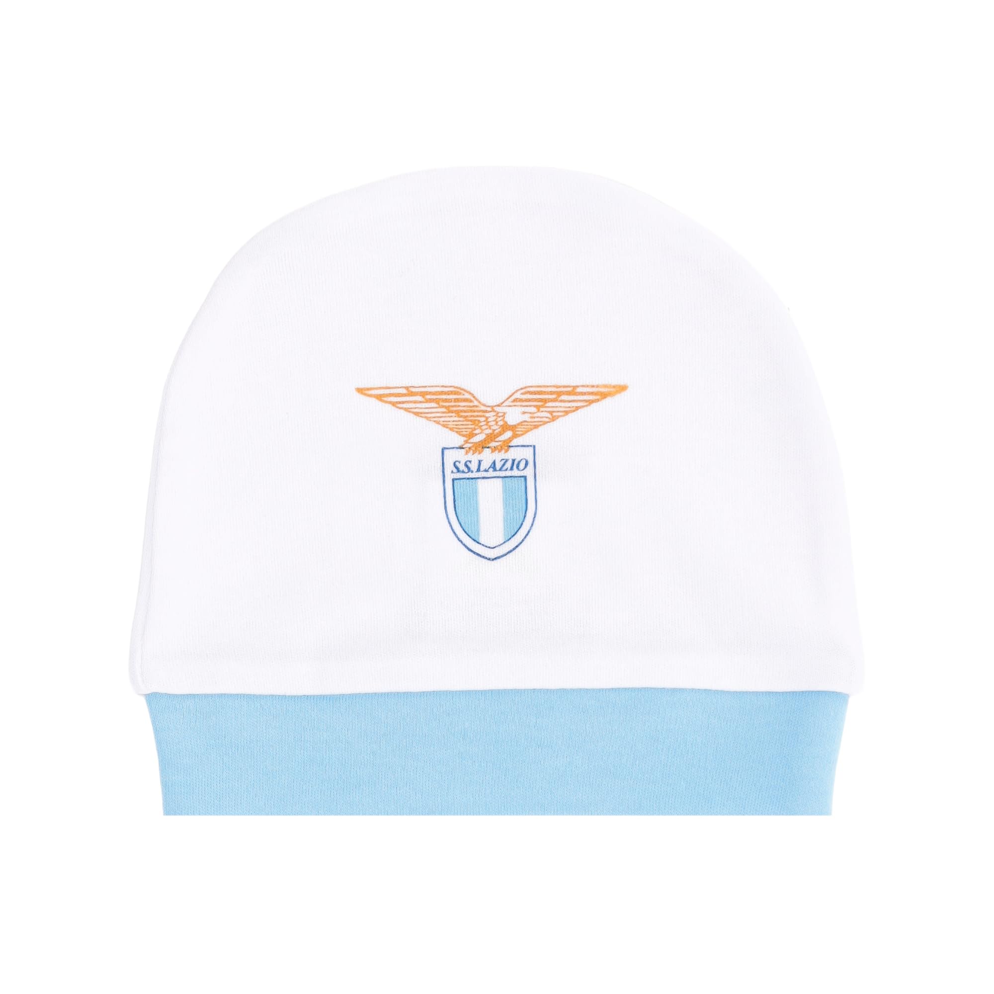 SS Lazio Set 2 Cuffiette Neonato, Berretto Unisex - Bimbi 0-24