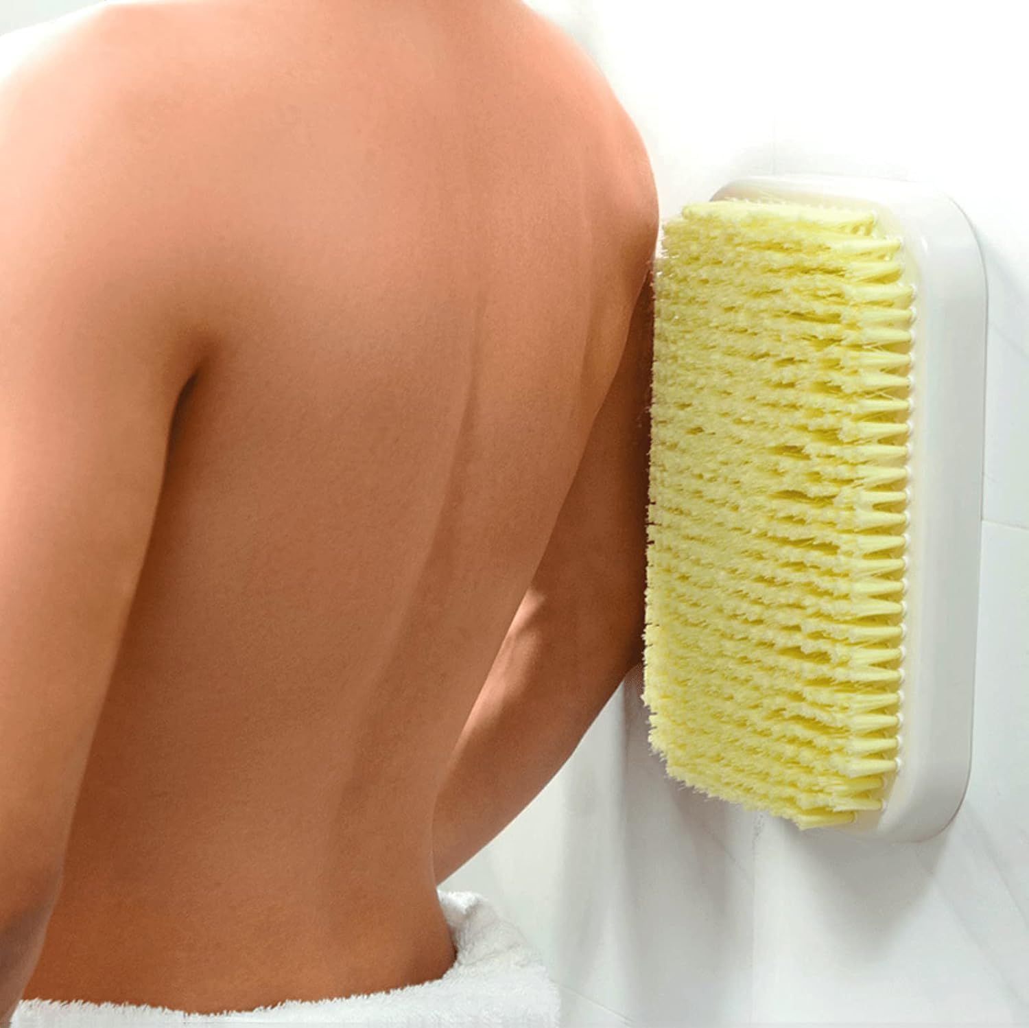 Exfoliating Back Scrubber, Exfoliating Glove and Shower Loofah Set Bath Exfoliating Bath Shower Scrubber for Women Men Deep Clean Relax Your Body (Beige, One size)