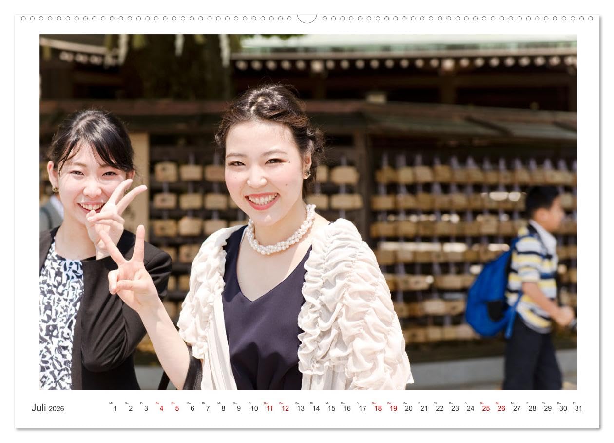 Menschen in Japan (hochwertiger Premium Wandkalender 2026 DIN A2 quer), Kunstdruck in Hochglanz: Streetporträts und Streetfotografie in Kyoto, Kamakura, Yokohama und Tokio (CALVENDO Orte)