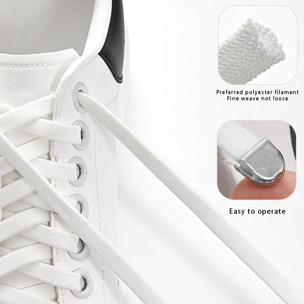lacci delle scarpe elasticizzati Lacci for scarpe, lacci elastici senza nodi, lacci larghi 8 mm for scarpe da ginnastica, lacci for scarpe senza nodi con blocco in metallo, lacci elastici comodi senza