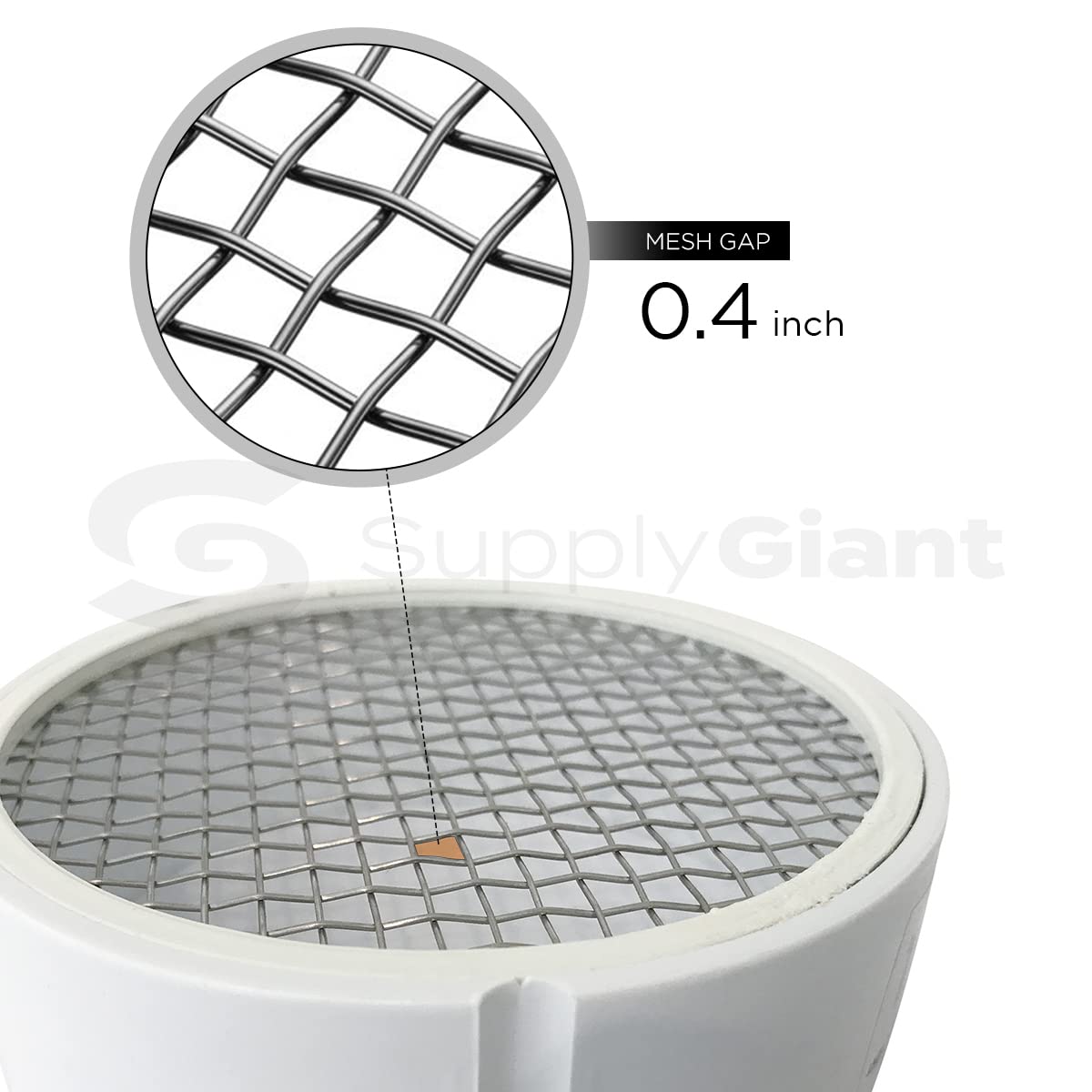 3 Inch Vent Screen Termination Cap, PVC Mesh Cap, High Efficiency