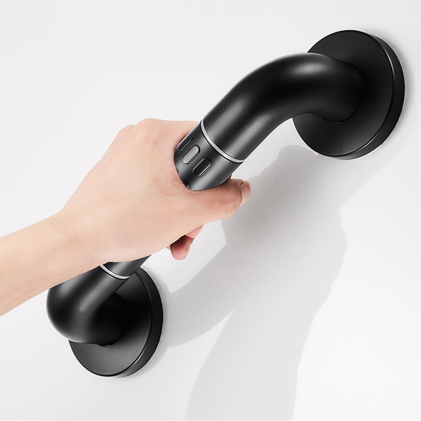 Pasamanos para Ducha de Baño Inodoro de Acero Inoxidable Antideslizante Barras de Agarre Asidero de Seguridad Negro Mate para Ancianos, Niños, Discapacitados (Size : 26.8in)