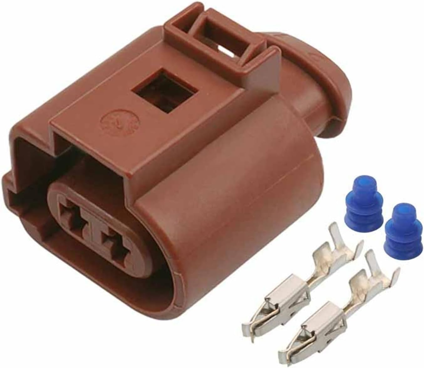1-50 Sets 2 Pin 3.5mm Female Male Waterproof Sensor Rear Brake Caliper Motor Cable Harness Connector Plugs 1J0973722A Compatible with Car(2p female A,50 sets)