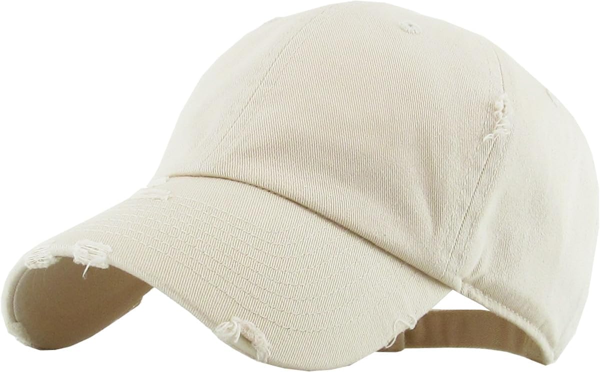 Vintage Washed Distressed Cotton Dad Hat Baseball Cap Adjustable Polo Trucker Unisex Style Headwear