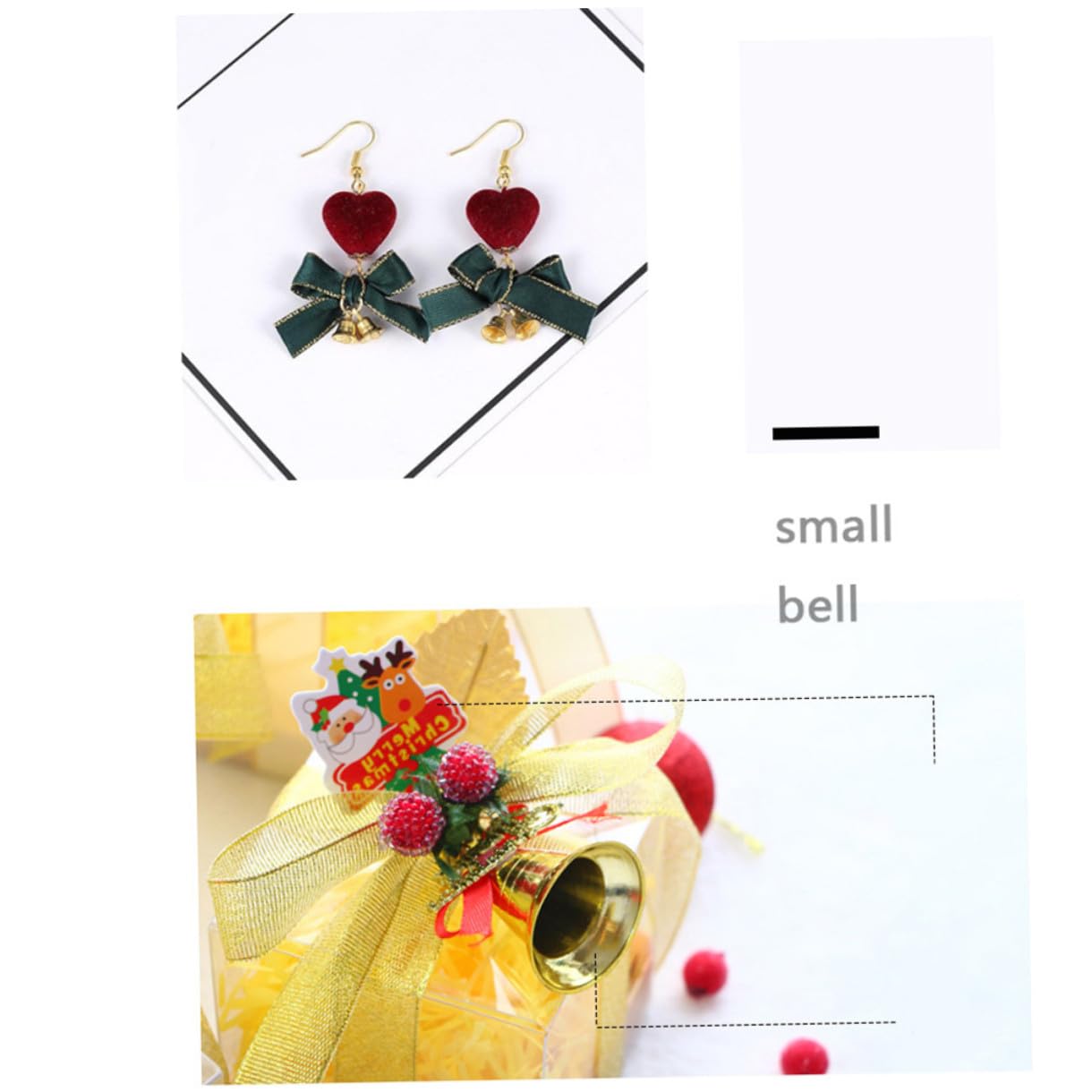 VICASKY 100pezzi Mini Campane Natalizie da Appendere Ornamenti Fai da Te Campane Decorative per Albero di Natale e Scena Festiva