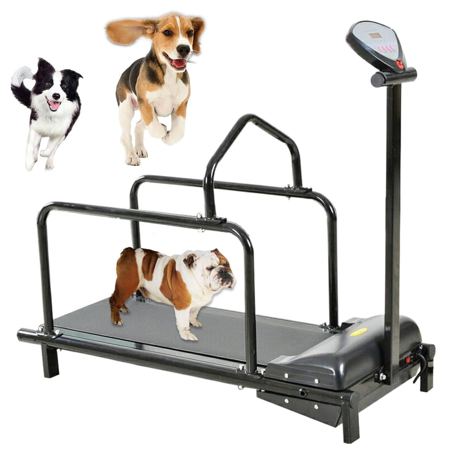 Hundelaufband, Haustier-Laufmaschine mit einstellbarer Geschwindigkeit für das Training kleiner und mittelgroßer Hunde, Indoor-Laufband für das Training von Haustieren und zur Gewichtsabnahme,Black