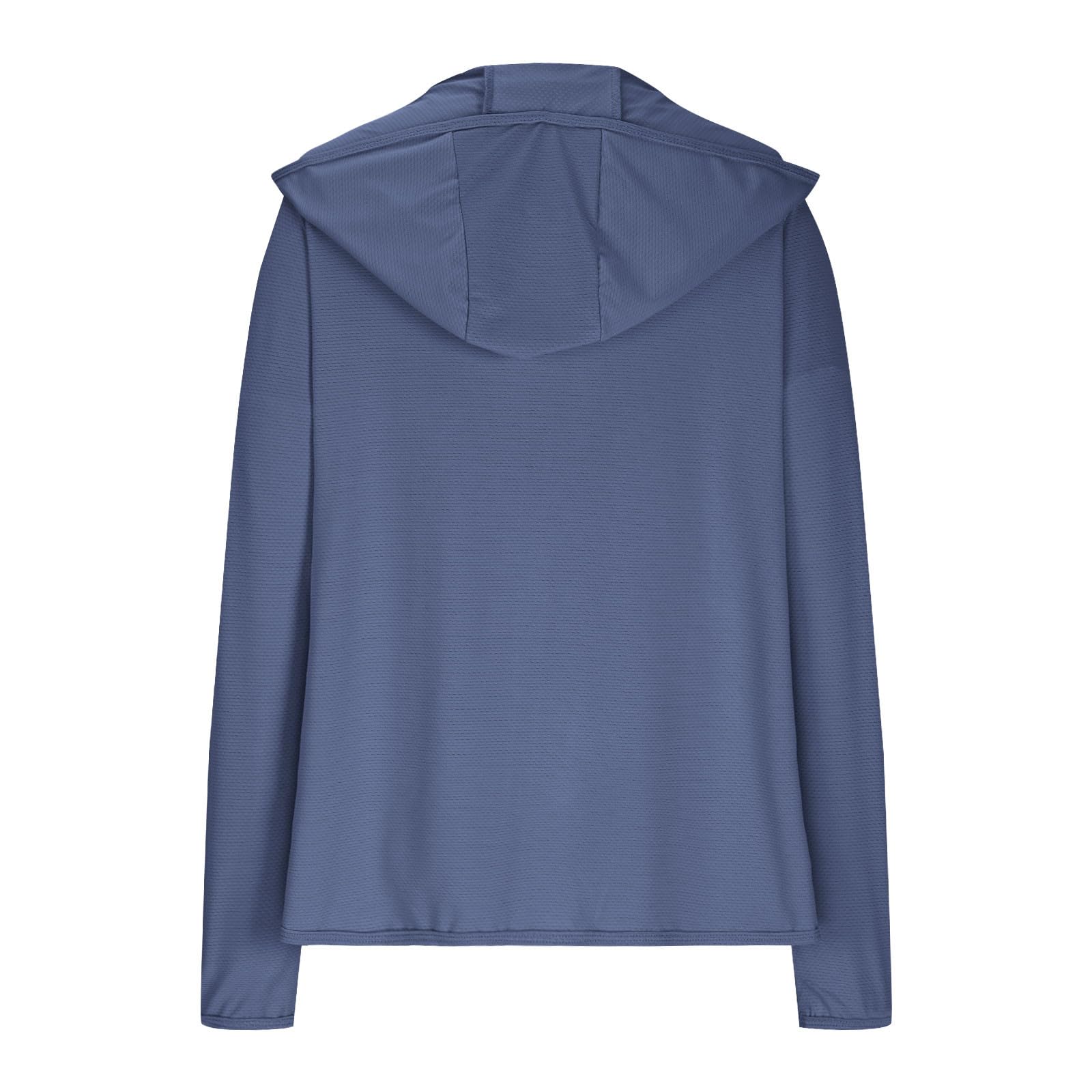 Mrat Giacca con protezione UV da donna estiva ad asciugatura rapida UPF 50+ protezione UV felpe con cappuccio da donna a maniche lunghe con zip camicie da corsa leggere atletiche slim top rashguard