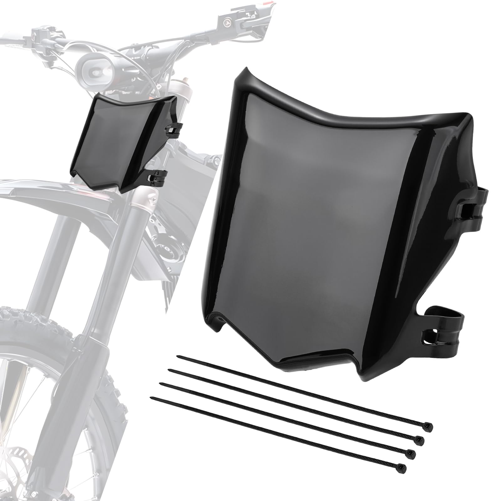 Photo 1 of BAOUFF Universal Front Number Plate for Electric Dirt Bike - Black