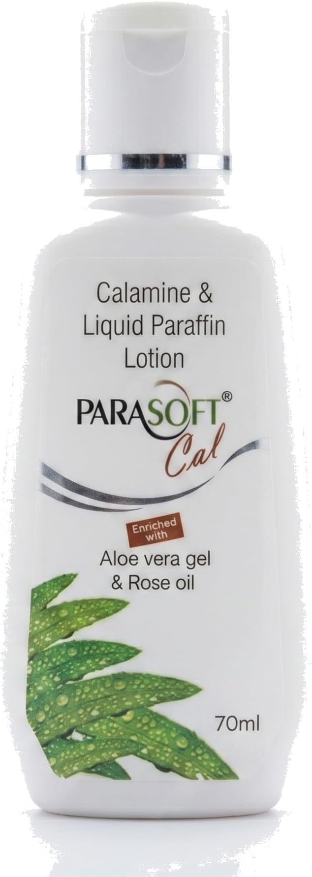 Parasoft Cal Calamine and Liquid Paraffin Lotion 70ml | Enriched with Aloe Vera Gel and Rose Oil | Soothes Rashes, Itching, Sunburn and Insect Bites | For Oily, Combination and Sensitive Skin | Face and Body Use