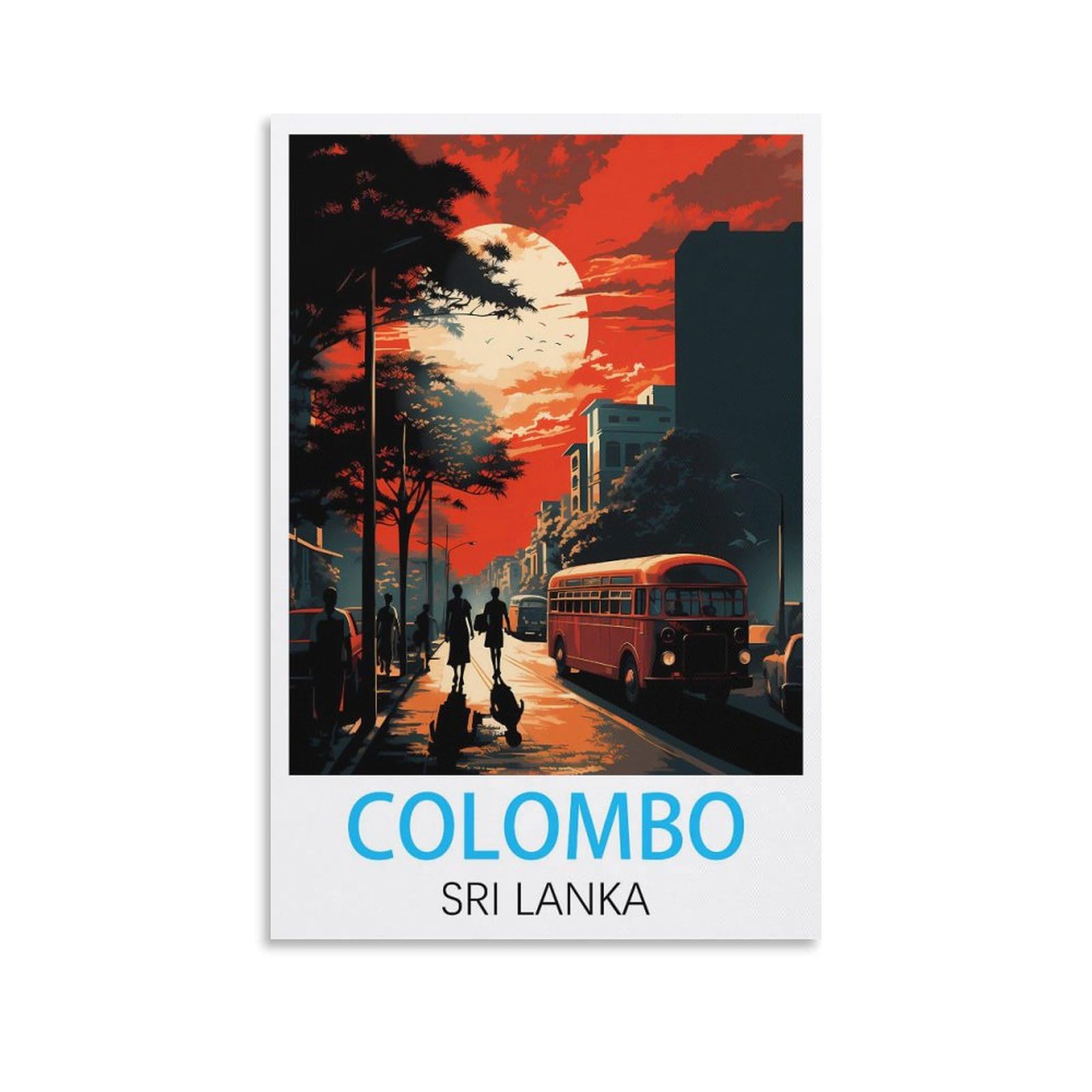 Vintage Metal Tin Sign Colombo Sri Lankas Vintage Signs Home Kitchen Rustic Travel Metal Signs Wall Art Decor 20x30cm