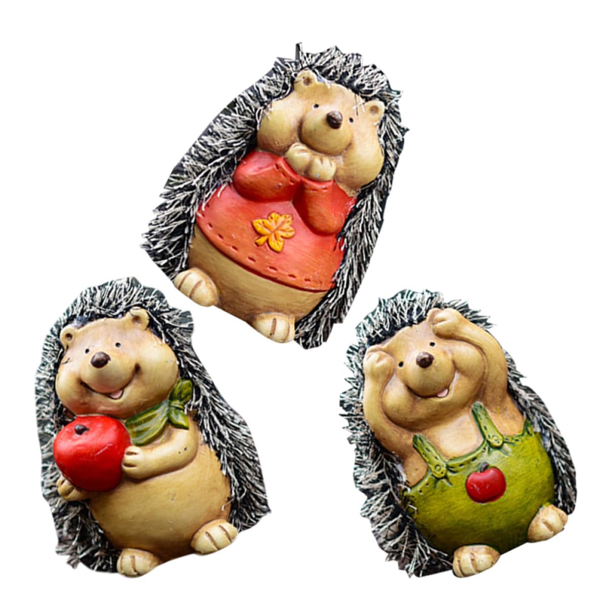 Figurines de hérisson en céramique légères à déplacer décoration jardin