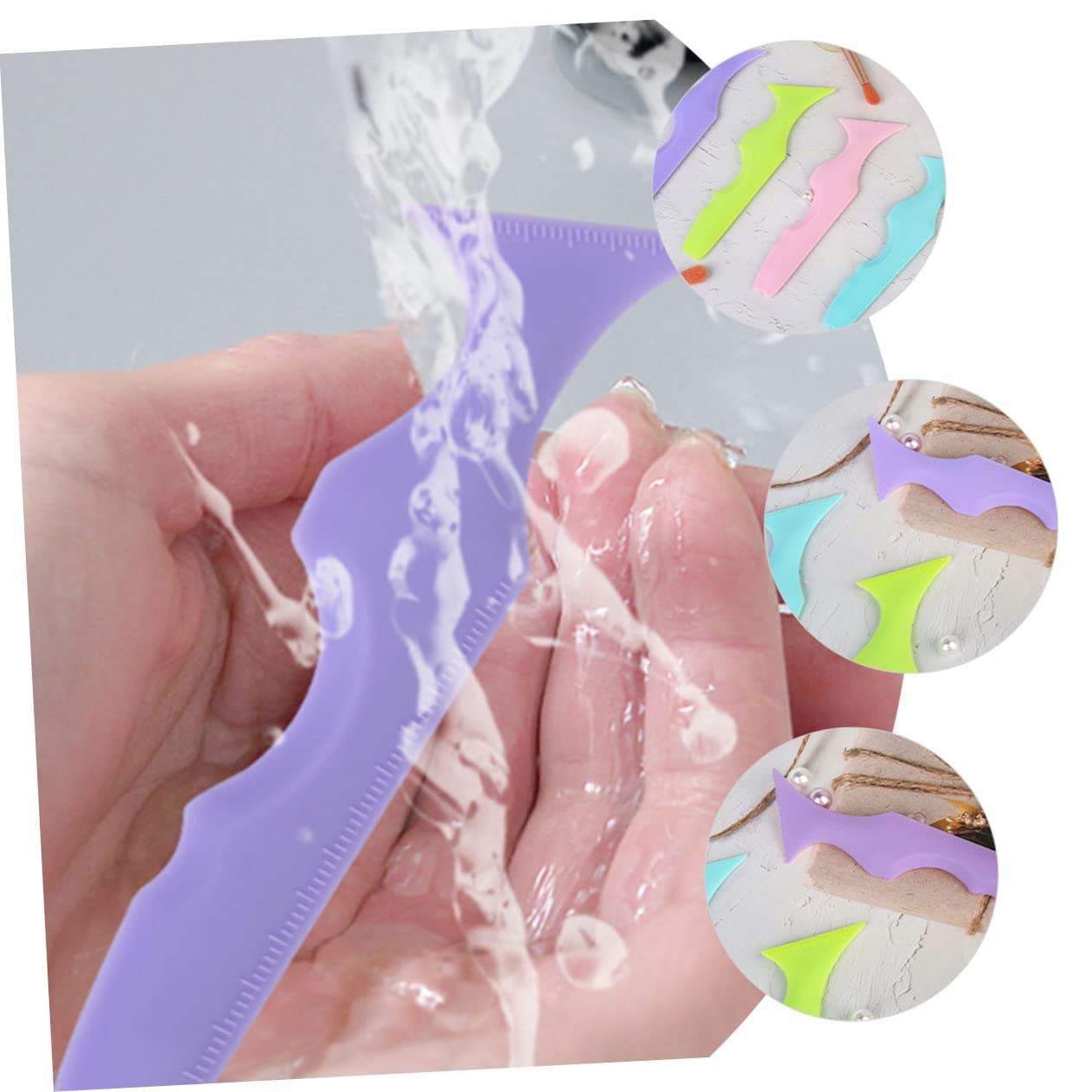 FRCOLOR 5pcs Silicone Eyeliner Aid Eyeliner Stencils for Eyes Mascara Drawing Aid Soft Silicone Makeup Tool