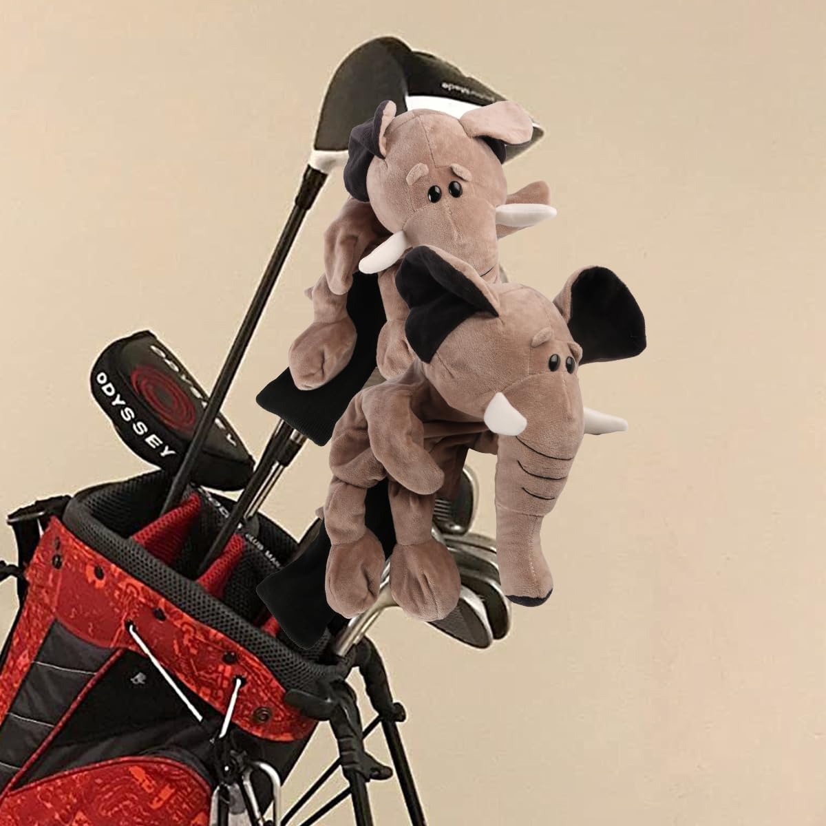 Sarini Funda para Palo de Golf con Forma de Elefante, Diseño Divertido de Animales, Apta para Palos de Madera