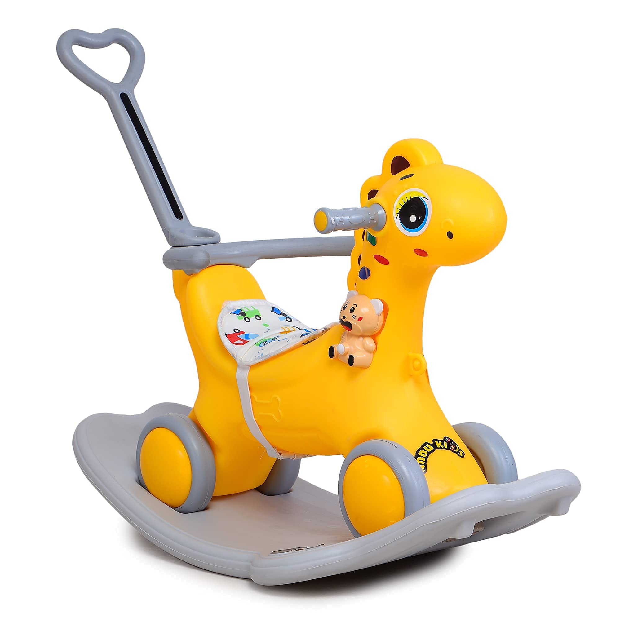 Webby Musical 2 in 1 Dinosaur Rocker Cum Rider-Kids Ride On Push Car with Parent Control Toy Toddler Baby Toy 1-3 Years Old Indoors and Outdoors Kids Suitable for Boys & Girls (Yellow) (B095T332P1) Amazon Price History, Amazon Price Tracker
