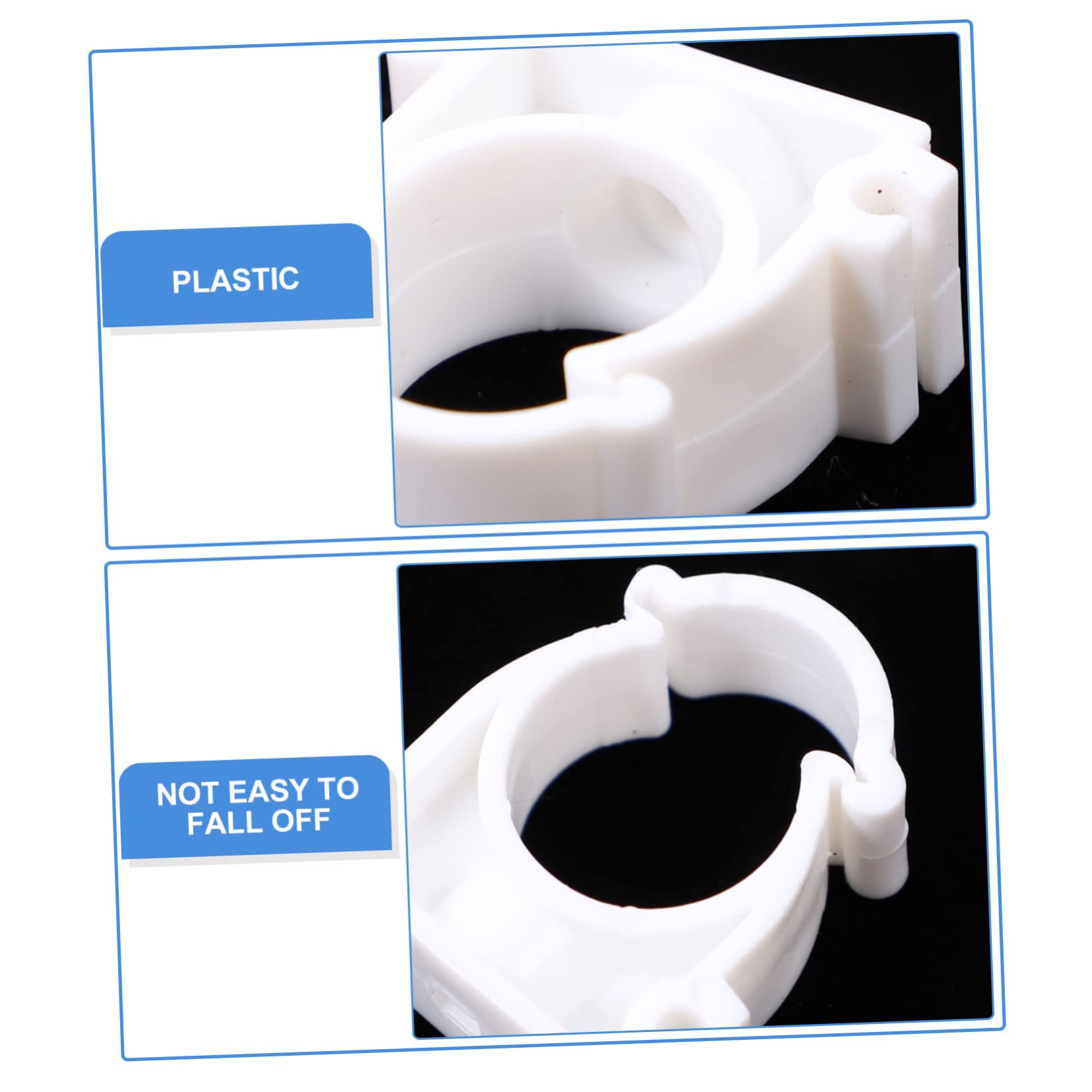 Balacoo Water Pipe Clamp 20pcs Set Hose Clamp Plastic Tube Hanger for Pipes Heat and