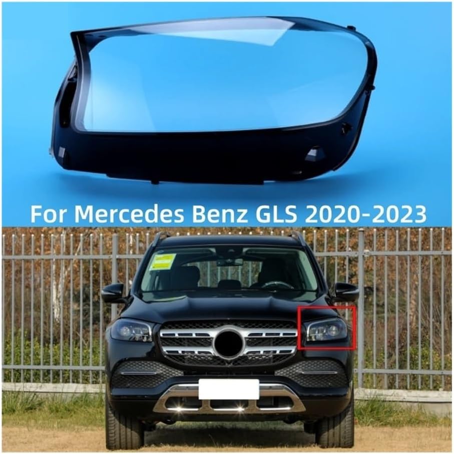 Compatible for Mercedes Benz GLS 2020 2021 2022 GLS167 X167 Auto Accessory Replace A Transparent PC Car Lights Shell Headlight Lens(Right)