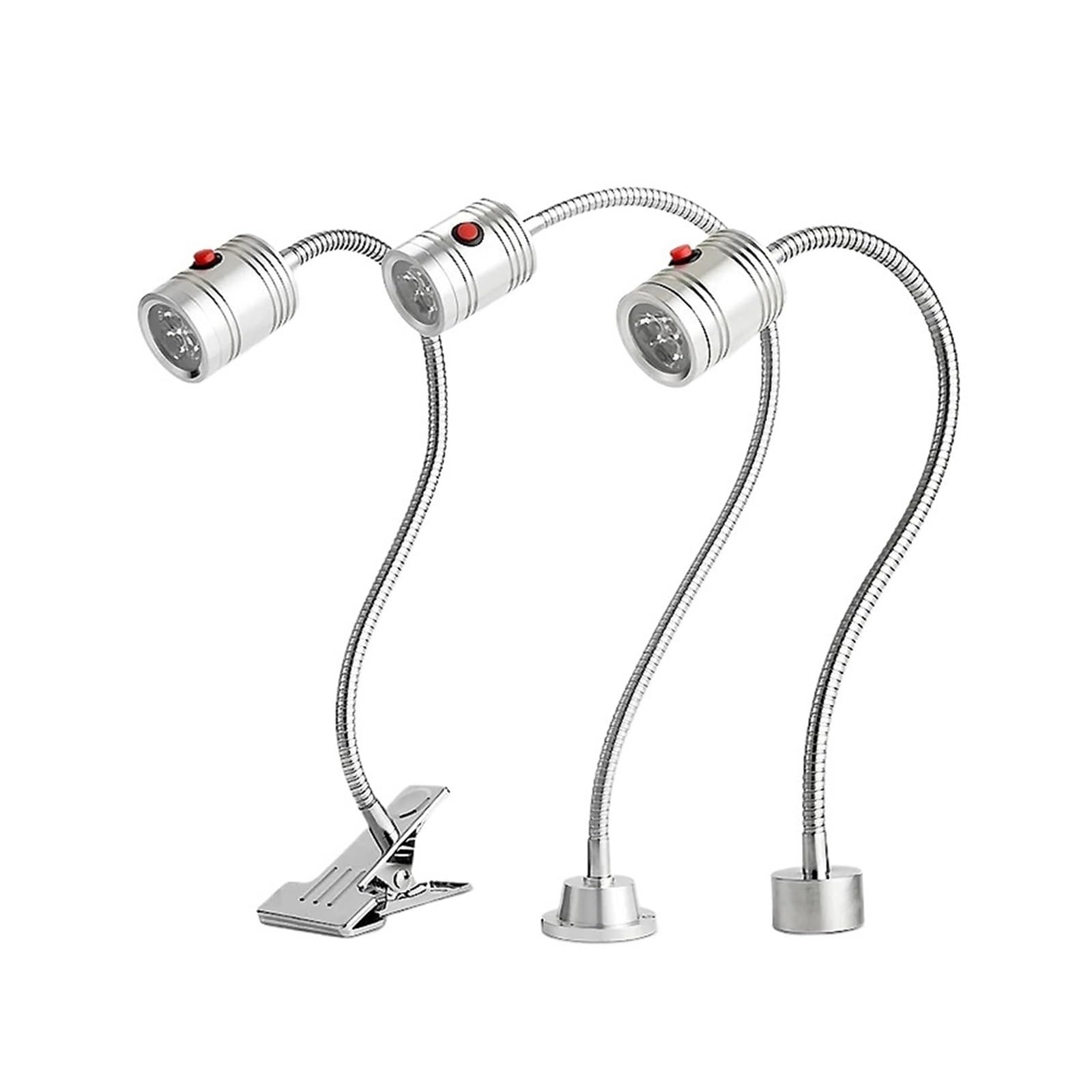 Oświetlenie robocze 110-220 V 5 W LED regulowane światło podstawy szyi (podstawa mocująca śrubę, 3 W)