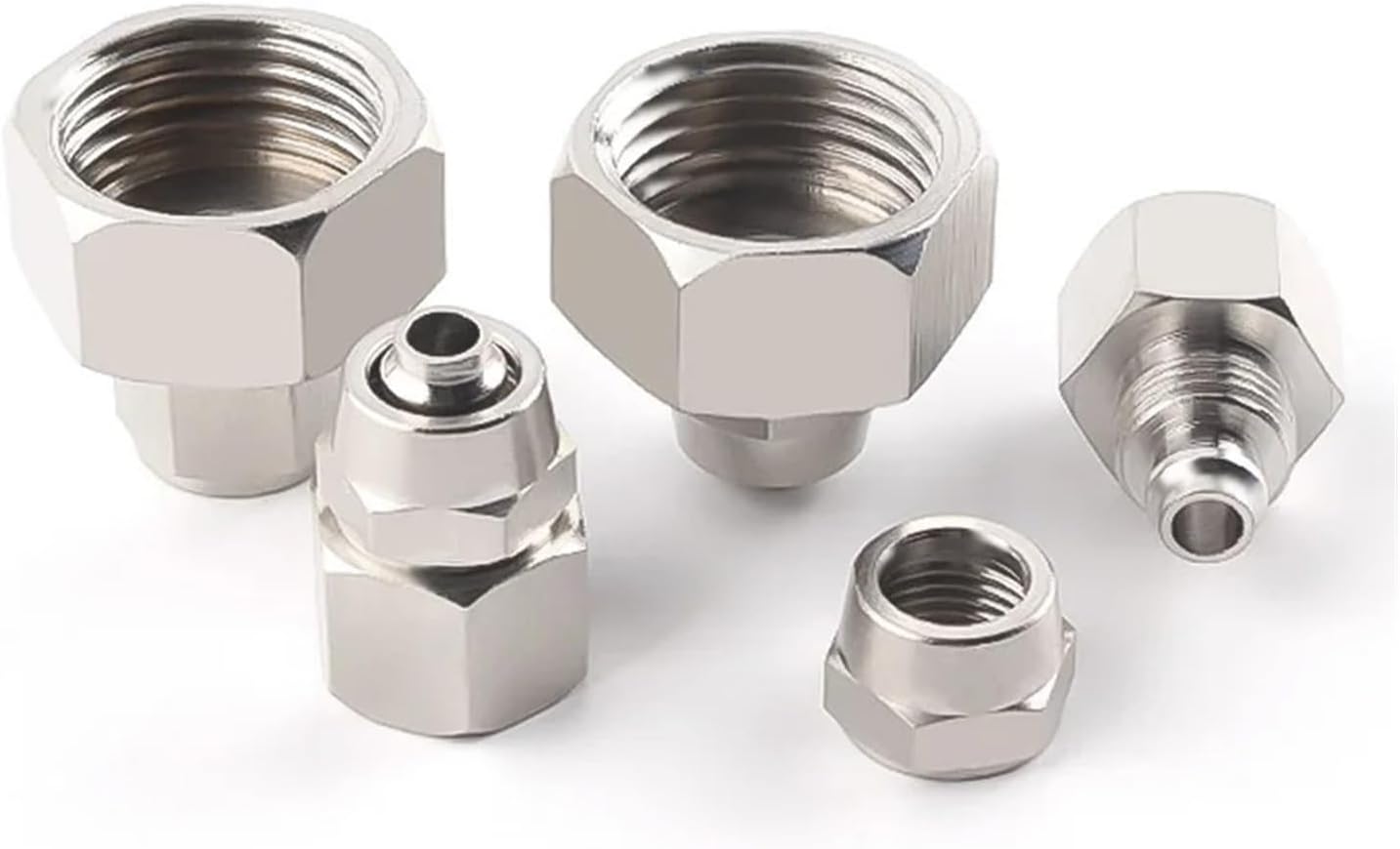 RAHBI 10pcs PCF Coper 1/8" 1/4" 3/8" 1/2" BSP Female Pneumatic Fittings Push In Quick Connector Release Air Fitting OD 4 6 8 10MM leisurely (Color : OD 12MM, Size : 1/8 inch)