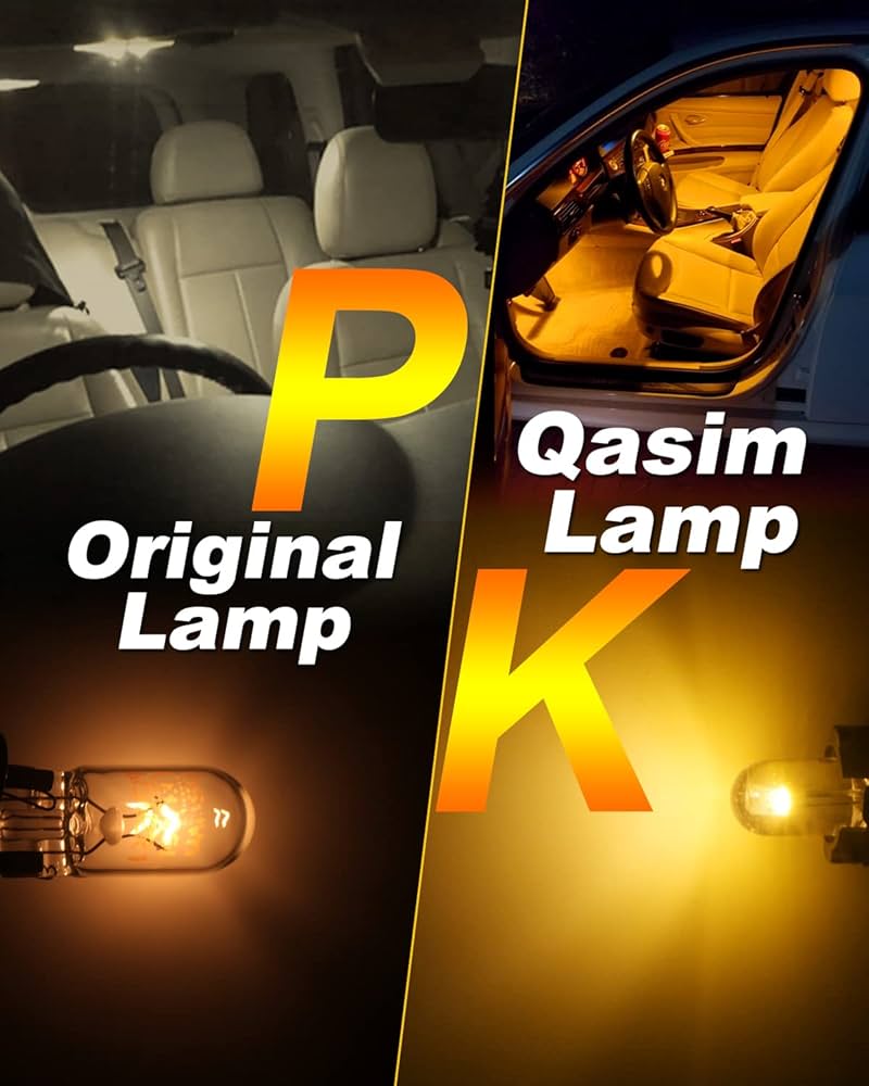 Amazon.com: Qasim 194 LED Bulb Amber Yellow 2825 168 T10 W5W