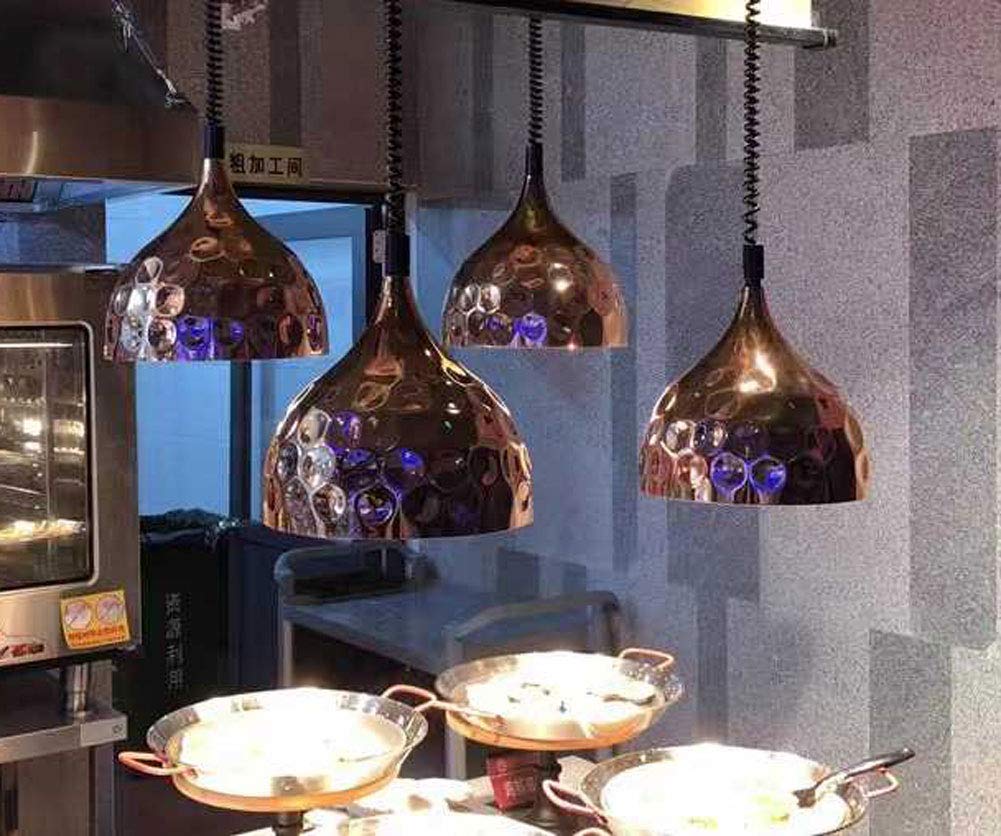 Komercyjna lampa grzewcza do podgrzewania żywności Lampa izolacyjna do pizzy, mięsa i frytek - nie wysusza żywności 110 V-250 W (z żarówką grzewczą) (D) (C)