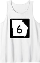 Georgia Highway 6 Sign GA-6 State HWY Tank Top