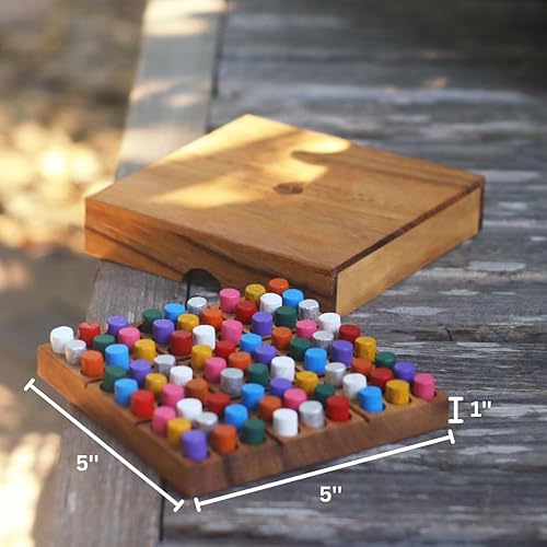 Miniatura 2 de Tablero Sudoku de color madera (conjunto de viaje) STEM Juego familiar tradicional matemáticas cerebro teaser juguetes educativos Rainbow Sudoku