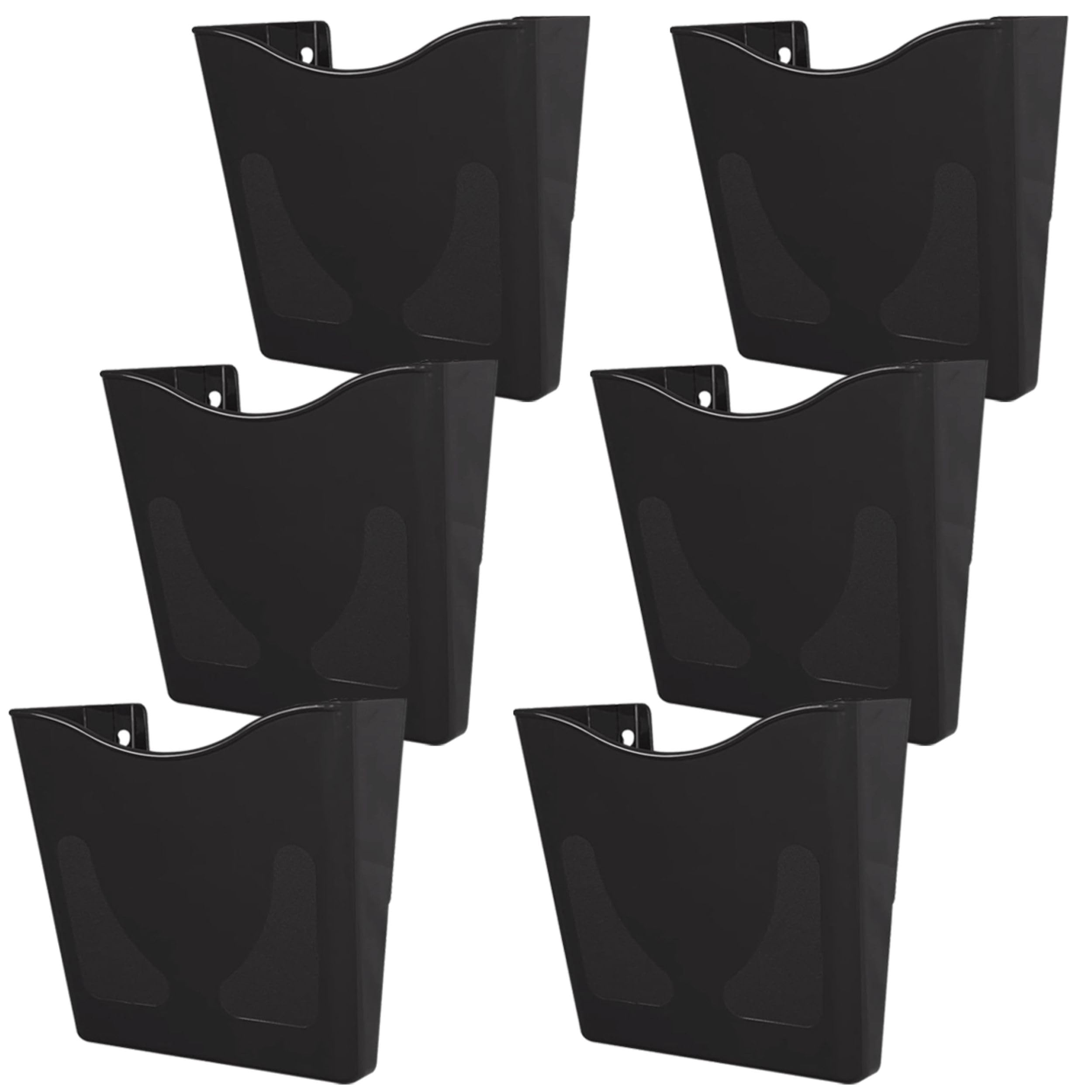 Deflecto 6-Pack Graphite A4 Wall Mounted Document Holders – Portrait Sign, Leaflet & Menu Stands