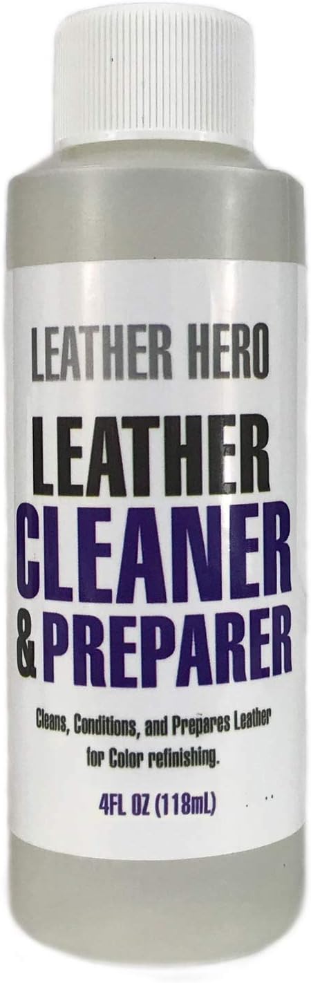Leather Hero Cleaner & Restorer - Leather Cleaner for Shoes - Leather Cleaner & Conditioner for Leather Bags, Shoes, Wallets, Purses & Furniture - 4oz (Makes 16oz)