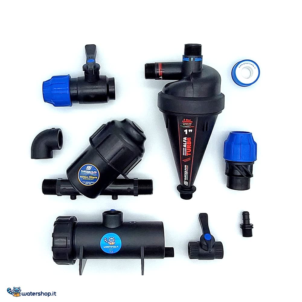 WaterShop Sistema Filtrante ø 1" Kit Completo, Nero