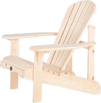W Unlimited Oceanic Adirondack Chair, Natural Finish