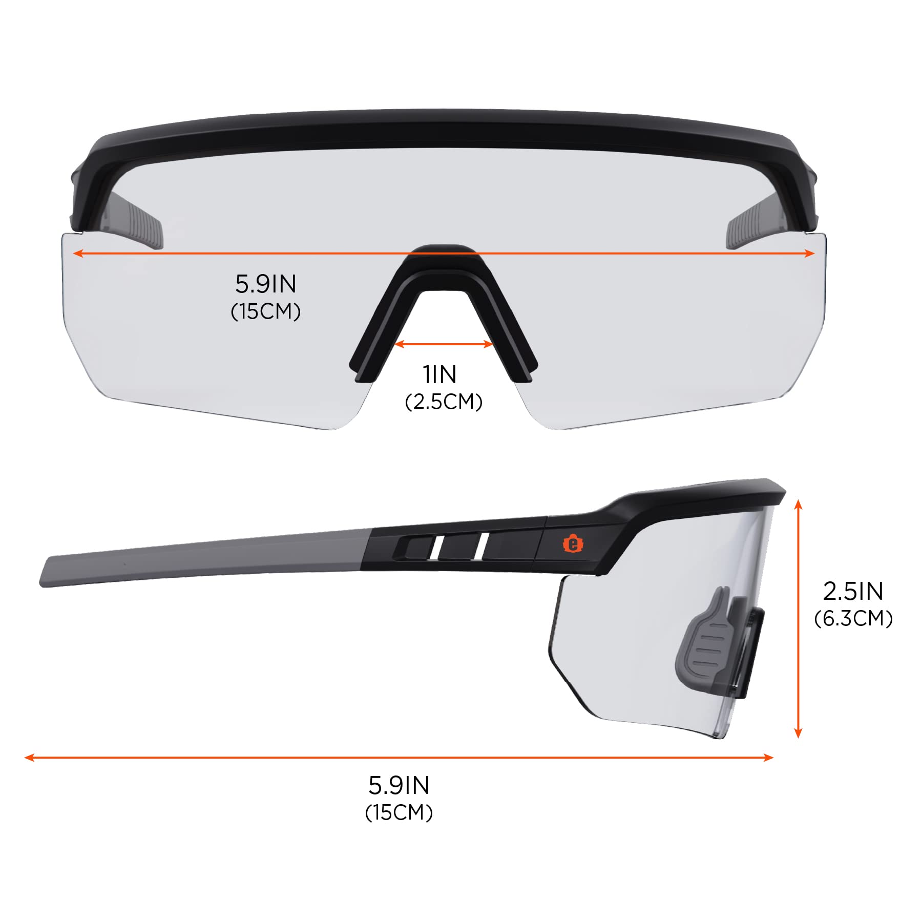 Ergodyne Skullerz Aegir Anti-scratch & Enhanced Anti-fog Safety Glasses, Sunglasses Gafas de seguridad AFAS Unisex adulto (Pack de 1)