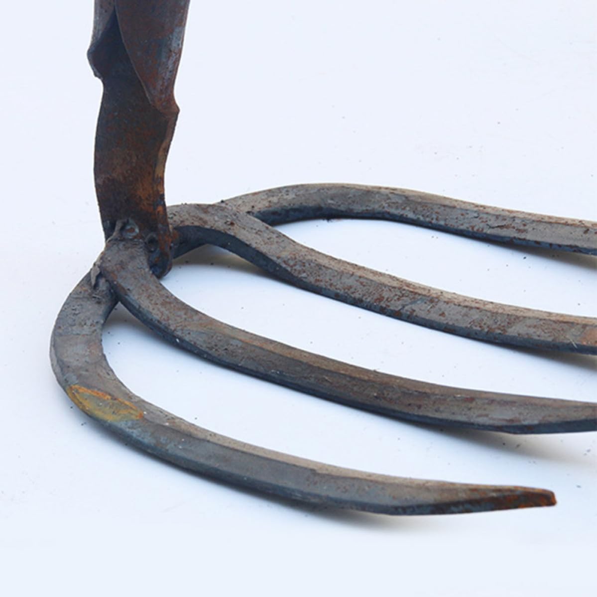ifundom Rastrello a 4 Denti, Testa Rastrello, Acciaio al Carbonio, Nero, per Giardinaggio e Giardino, per Pulizia Foglie e Dissodamento del Terreno
