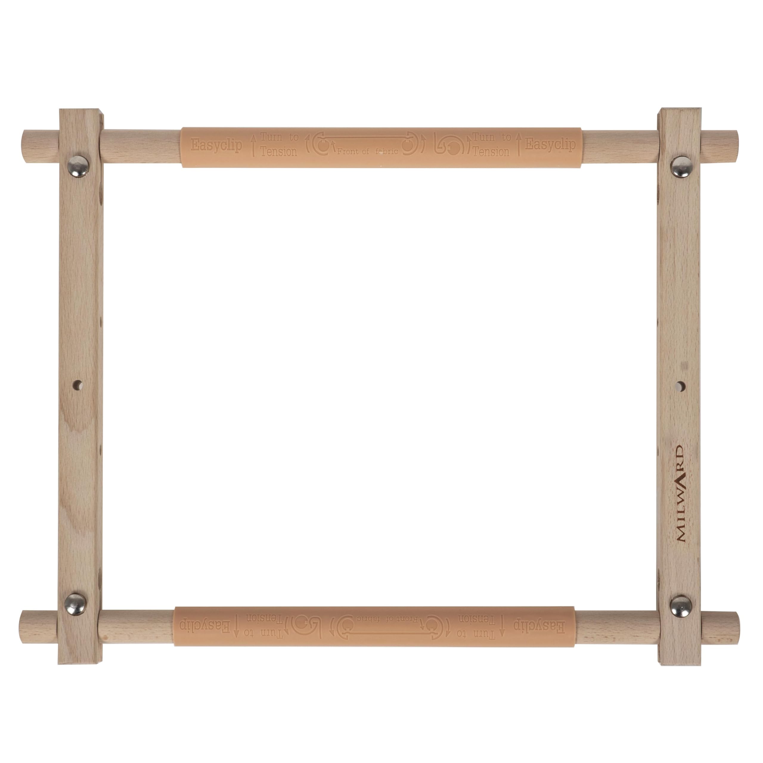 Milward Beech Wood Rotating Tapestry Frame – 30.5 X 30.5Cm (12 X 12”) Clip On Scroll Frame For Embroidery, Cross Stitch, Needlework, Quilting –