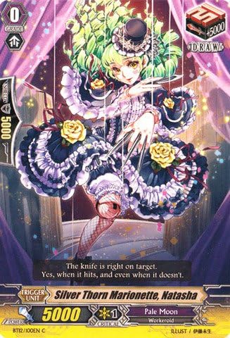 Cardfight VanguardTCG. Plata Thorn marioneta, Natasha (BT12100en)Fuerza encuadernación de los anillos de color negro