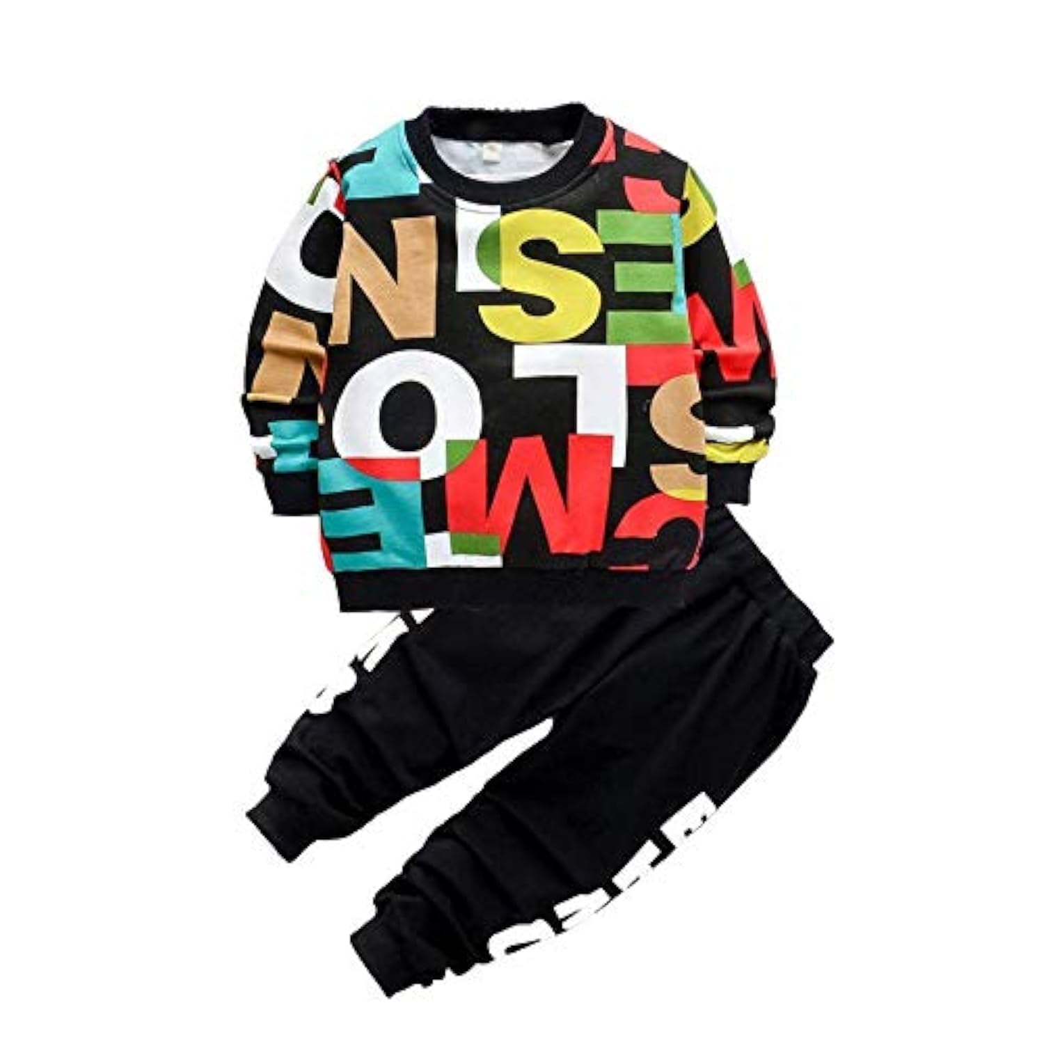 Googo Gaaga Boy’s Cotton Full Sleeves Printed Sweatshirt with Pant in Multi Color