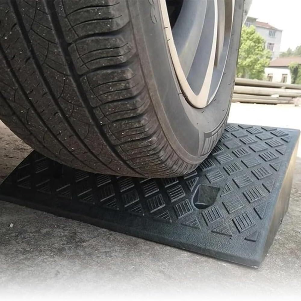 Rampa for Silla de Ruedas, rampa de umbral, rampa de Carril, Utilizada for Entrada de Garaje, Muelle de Carga y Descarga.(Nero,50x50x19cm)